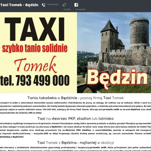 Tanie taxi w Będzinie