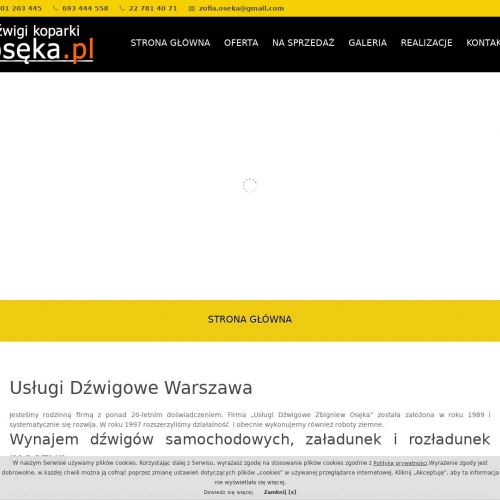 Dźwigi samojezdne - Warszawa