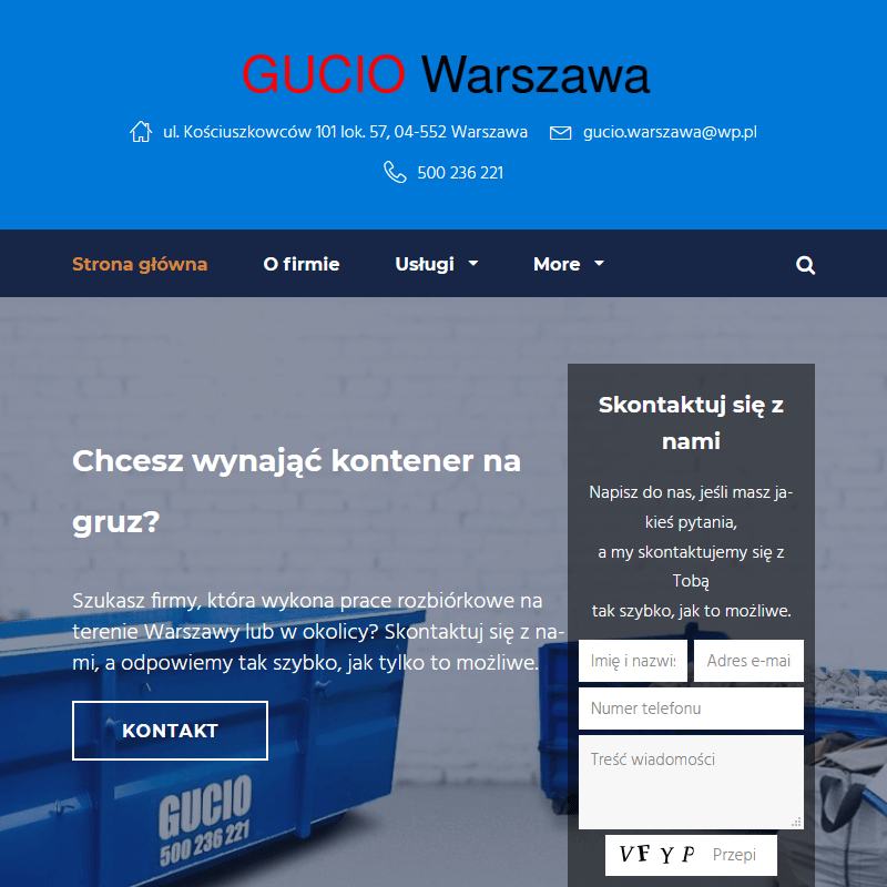 Kontenery na śmieci Warszawa